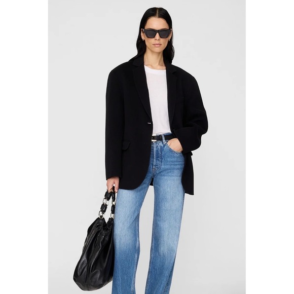 Anine Bing Jackets & Blazers - ANINE BING Quinn Blazer Black Cashmere Blend - Women's XXS - MSRP $650
